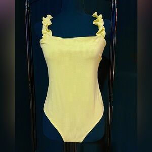 Ruffle strap bodysuit